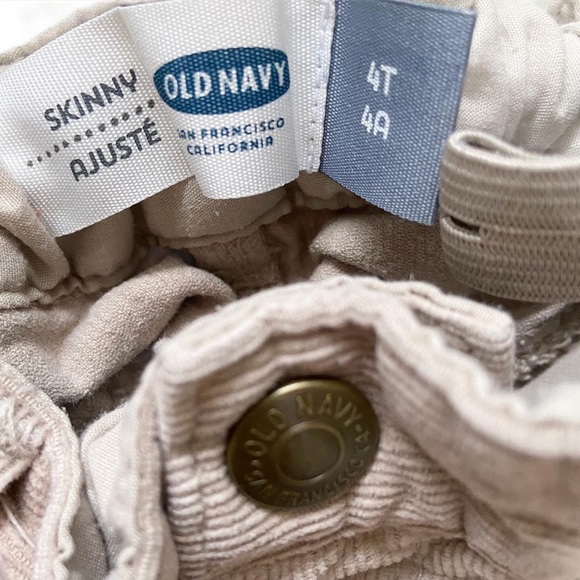 Old navy skinny beige corduroy pants 4T - Picture 6 of 6